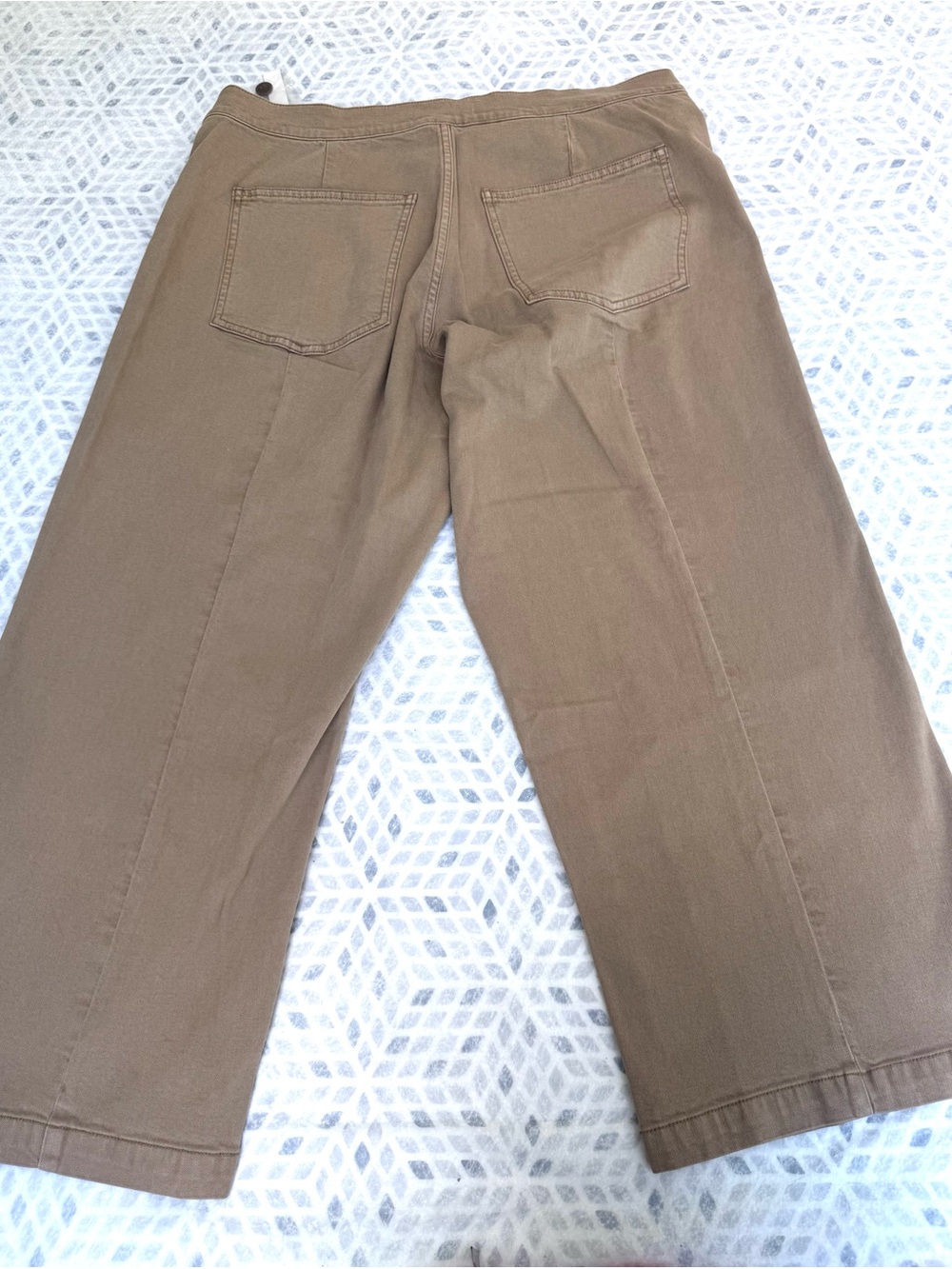 NWT Madewell Emmett Wide Leg Crop Jeans W33P High Rise Brown Stretch - Picture 3 of 12